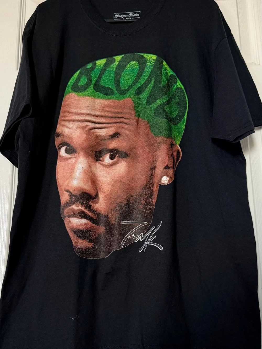Black Graphic Tee with Green Print